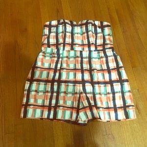 Strapless romper